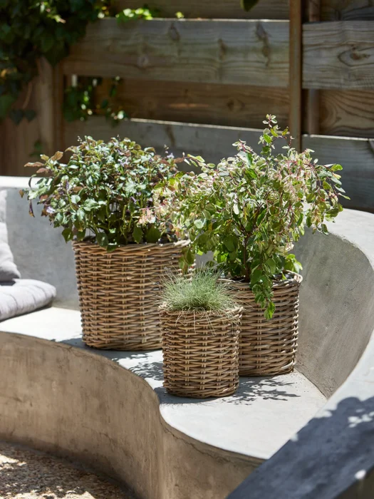 Maceta SANSEBIE Ø40/33/25 kubu nat en Madera natural - Muebles para el exterior, Uruguay | JYSK, vista 3