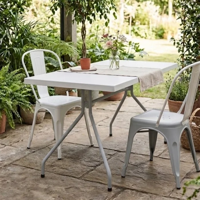 MESA KAPA 119X79X77CM PP BLANCO BASE ACERO en Blanco - Mesas de comedor, Uruguay | Decohogar, vista 2