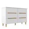 Comoda 6 Cajones Mdf Blanco Logan en BCO/NAT - Cómodas, Uruguay | Divino, vista 3 de 3