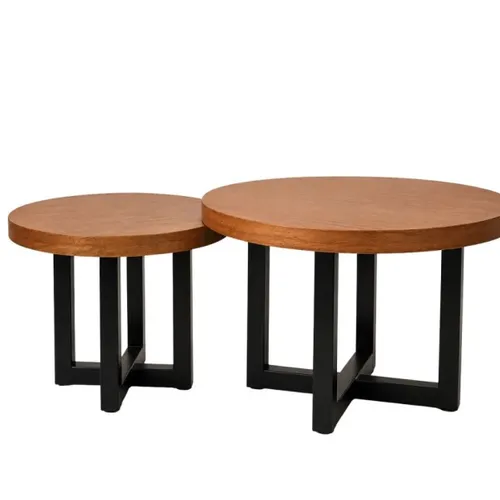 Set Mesas AMBAY Redondas en Madera natural - Mesas de living, Uruguay | Finkel