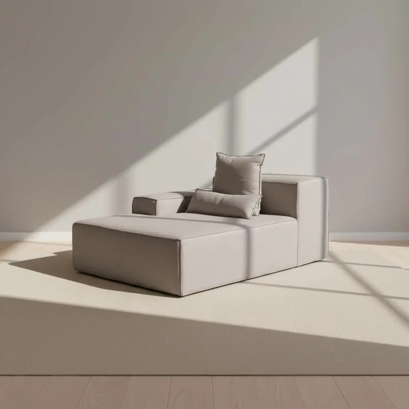 Sofá Kai 1 Cuerpo Tela Gris Modular Chaise Con Brazo Izquierdo en Gris - Sillones y sofás, Uruguay | Divino
