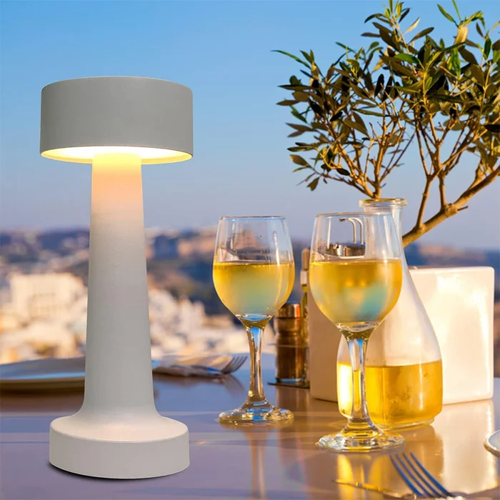 Lámpara de Mesa Tuvalu Portátil Recargable White en Blanco - Lámparas de mesa, Uruguay | Serlux, vista 2