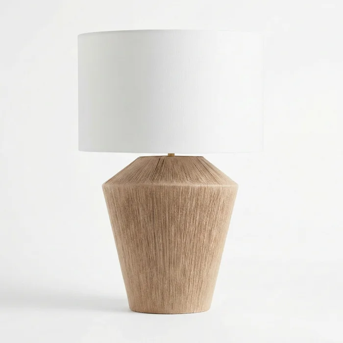 Lámpara de Mesa Nativo Jute Cone en Beige - Lámparas de mesa, Uruguay | La Perla