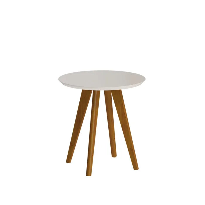 Mesa Lateral Classic - Off White y Natural en Blanco - Mesas de arrimo, Uruguay | NYR, vista 2