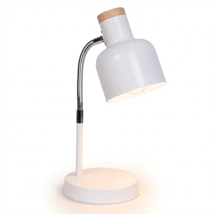 Lámpara De Escritorio Metal Blanco Lt94087 en Blanco - Lámparas de mesa, Uruguay | Divino, vista 2