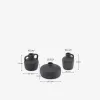 Set Sofra de 3 jarrones de terracota con acabado negro 6 cm / 7 cm / 10 cm en Negro - Jarrones, Uruguay | Kavehome, vista 4 de 4