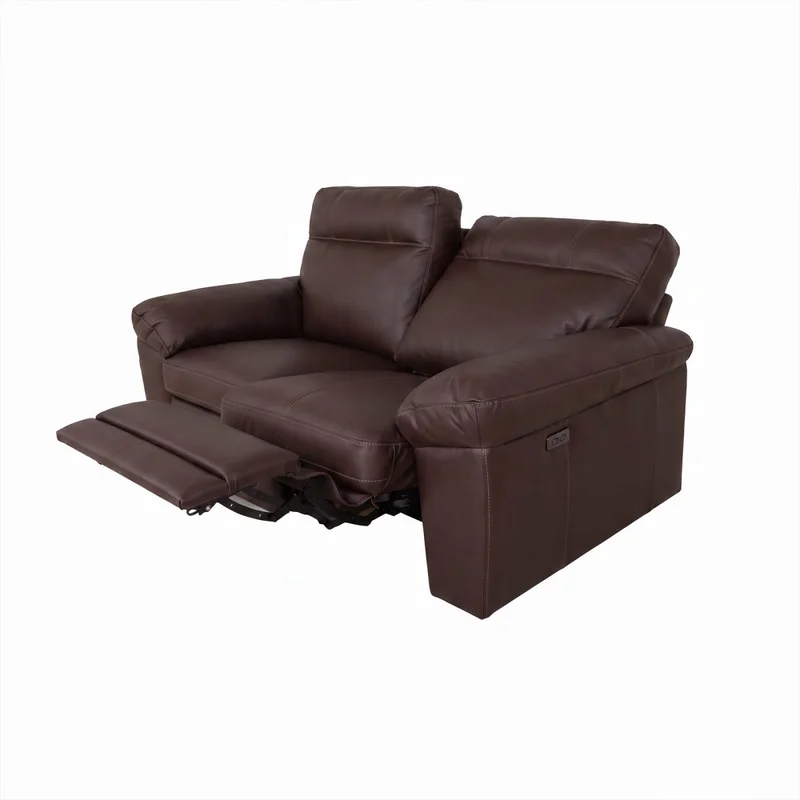 Sofá Recliner 2 Cuerpos Cuero-100-natural Marron Imperial Choc. en Marrón - Sillones y sofás, Uruguay | Divino, vista 5