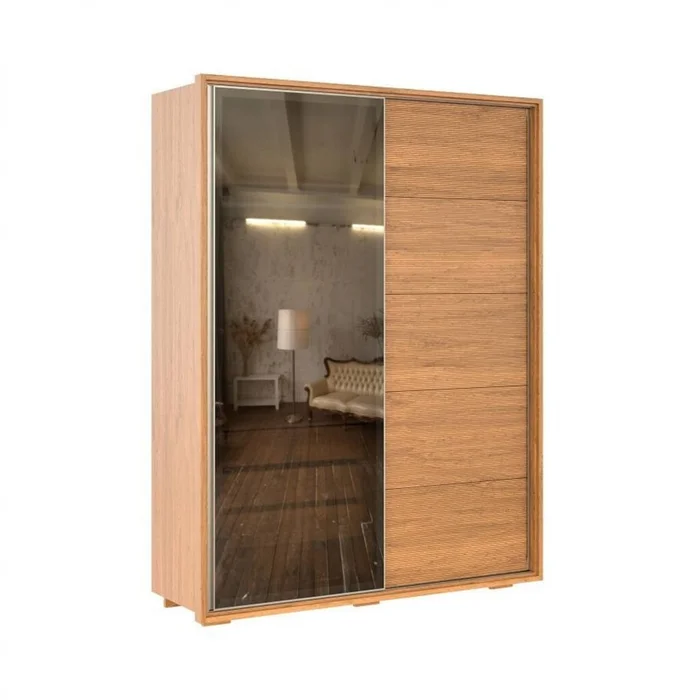 Ropero 2 puertas corredizas Reflecta 1.8 - Marrón en Madera natural - Roperos y placares, Uruguay | Rústico Hogar
