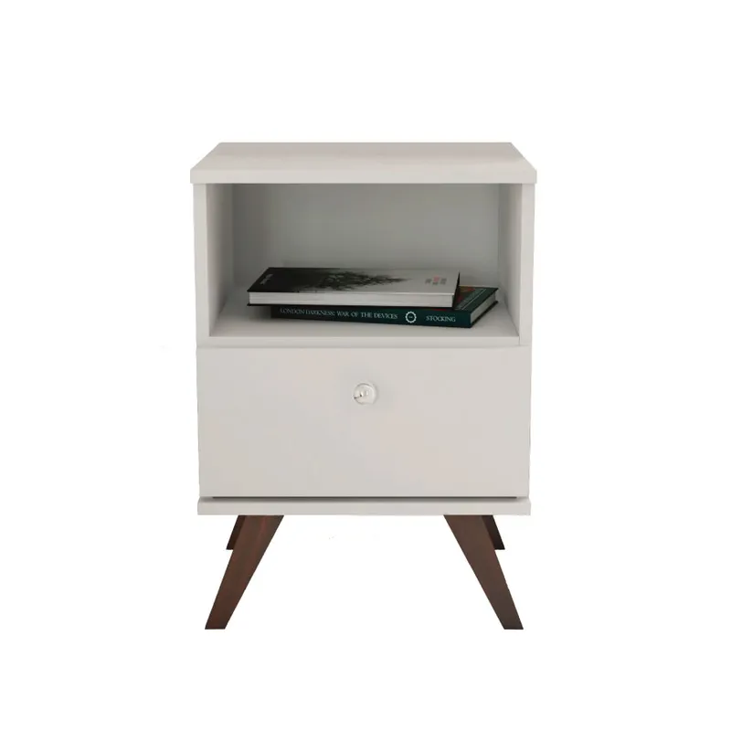 Mesa De Luz Linea Retro Living Dormitorio 1 Cajon Bl Rt3019 - Sillones y sofás, Uruguay | Soy Hogar