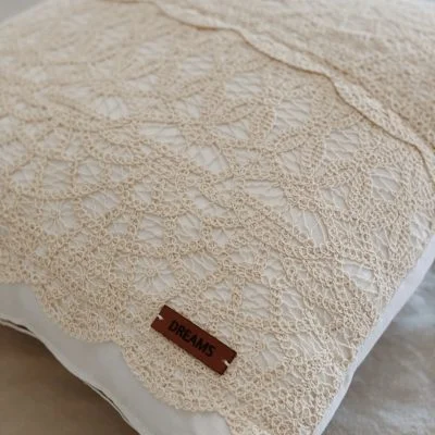 Almohadón Crochet – 50×50 en Beige - Textiles, Uruguay | Dreams On Time, vista 5