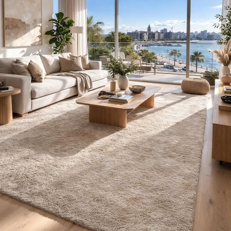 ALFOMBRA FOFFO Beige 150CM X 200CM D3421 en Beige - Textiles, Uruguay | Indrana