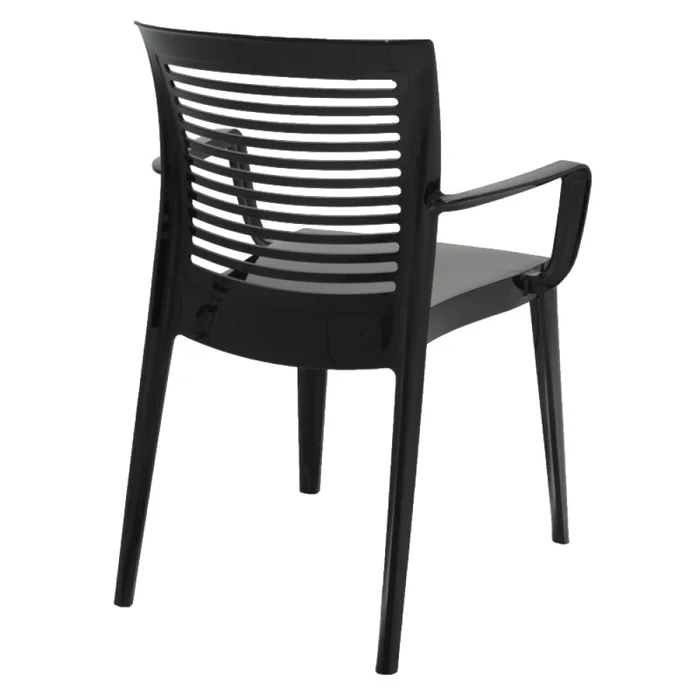 Silla Victoria Con Posa brazos en Polipropileno - Color negra - 92042/009 en Negro - Sillas, Uruguay | Champagne Home, vista 3