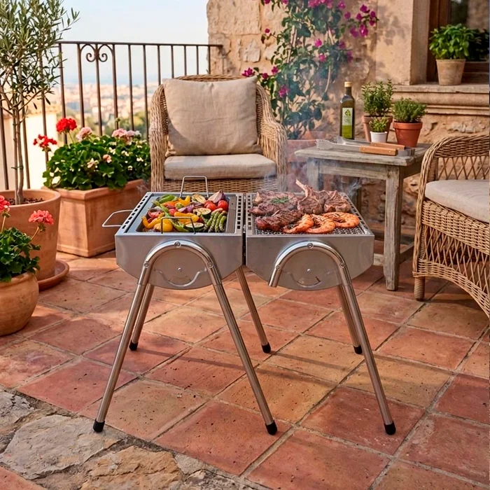 Parrillero portátil para camping - Muebles para el exterior, Uruguay | Alta Gracia Deco