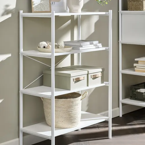 Estantería LINDVED 4 estantes blanco en Blanco - Bibliotecas, Uruguay | JYSK