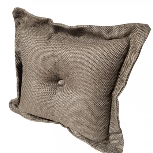 ALMOHADON C/VOLADO TELA GRIS en Amarillo, Uruguay | Champagne Home