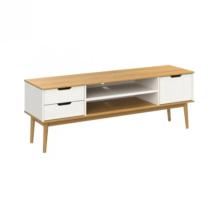 Rack Línea Praga - Roble/Blanco en Multicolor - Muebles para TV, Uruguay | Ecowood, vista 2