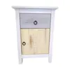 Mesa de luz Linea Flora - Blanco en Blanco - Mesas de luz, Uruguay | Nario Hogar, vista 2 de 3