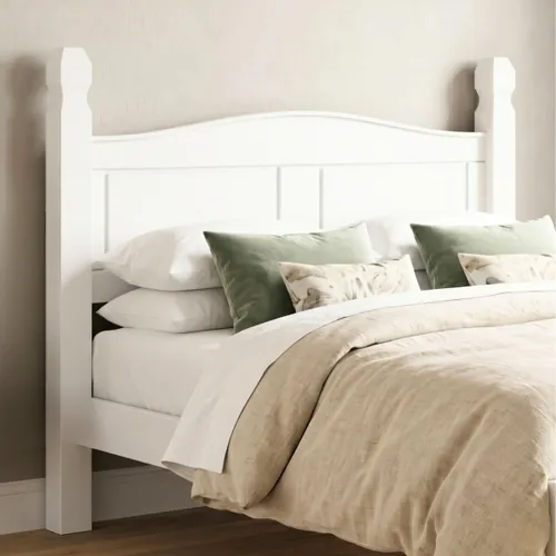 Respaldo 2 plazas Madera Maciza 140cm - Linea Mexicana en Blanco - Respaldos de cama, Uruguay | Rústico Hogar