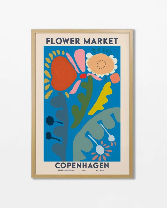 Flower Market - Copenhagen en Multicolor - Láminas, Uruguay | La Cuadrería