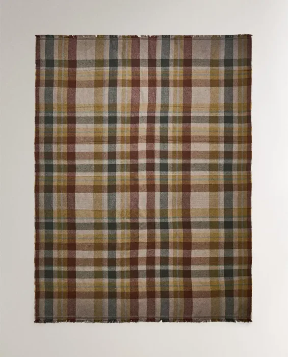 MANTA ALGODÓN CUADROS - Textiles, Uruguay | Zara Home, vista 2