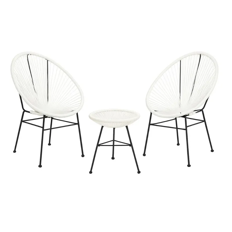 Juego de jardin Acapulco en Blanco - Muebles para el exterior, Uruguay | La Cueva Muebles