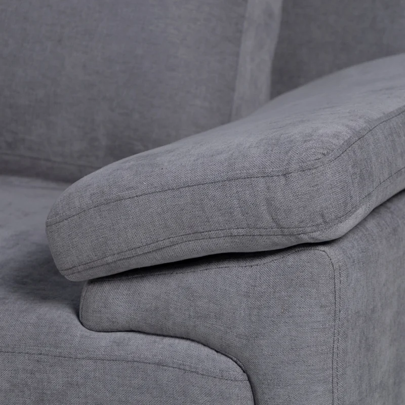 Rinconera Adalia - Tela Microfibra - Chaise izquierdo - 9250 (Grafito) en Gris - Sillones y sofás, Uruguay | NYR, vista 3
