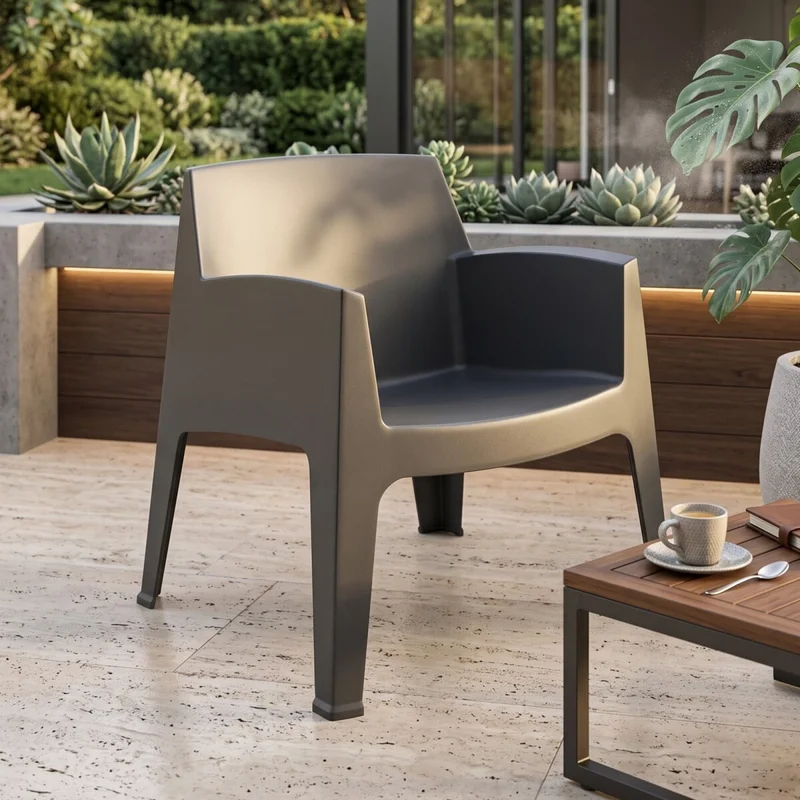 Set de Jardín Mesa + 2 sillas - Magna Master - Negro en Gris - Muebles para el exterior, Uruguay | Rústico Hogar, vista 4