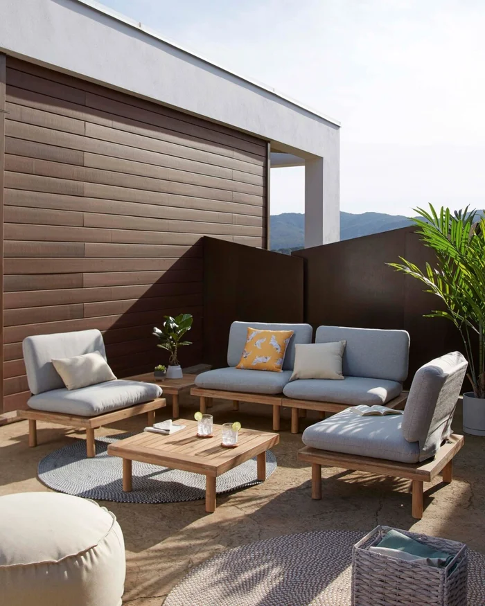 Set Viridis de 4 butacas y 2 mesas en Madera natural - Sillones y sofás, Uruguay | Kavehome, vista 2