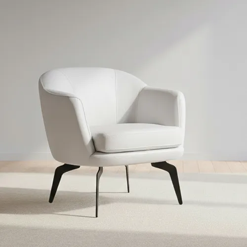 Butaca Fija 1 Cuerpo Cuero Blanco 1002 Offwhite en OFFWHITE - Sillones y sofás, Uruguay | Divino