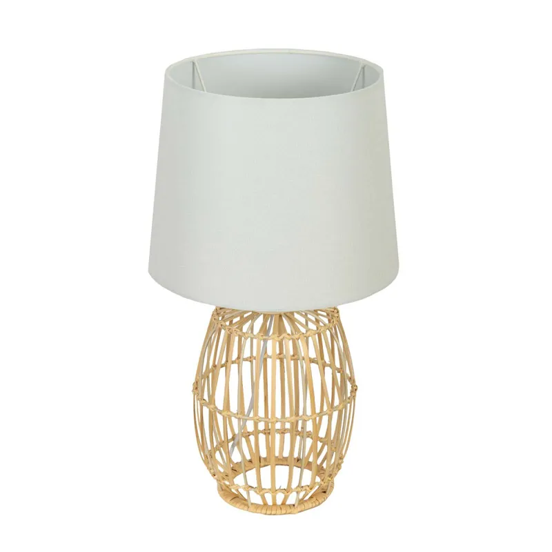 Lámpara De Mesa Moscú Natural/beige Bambú Ml238604 en Madera natural - Lámparas de mesa, Uruguay | Divino