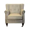 POLTRONA MOA CLASICA C/TACHAS PERLA MATE en Beige - Butacas, banquetas y puffs, Uruguay | Champagne Home, vista 4 de 4