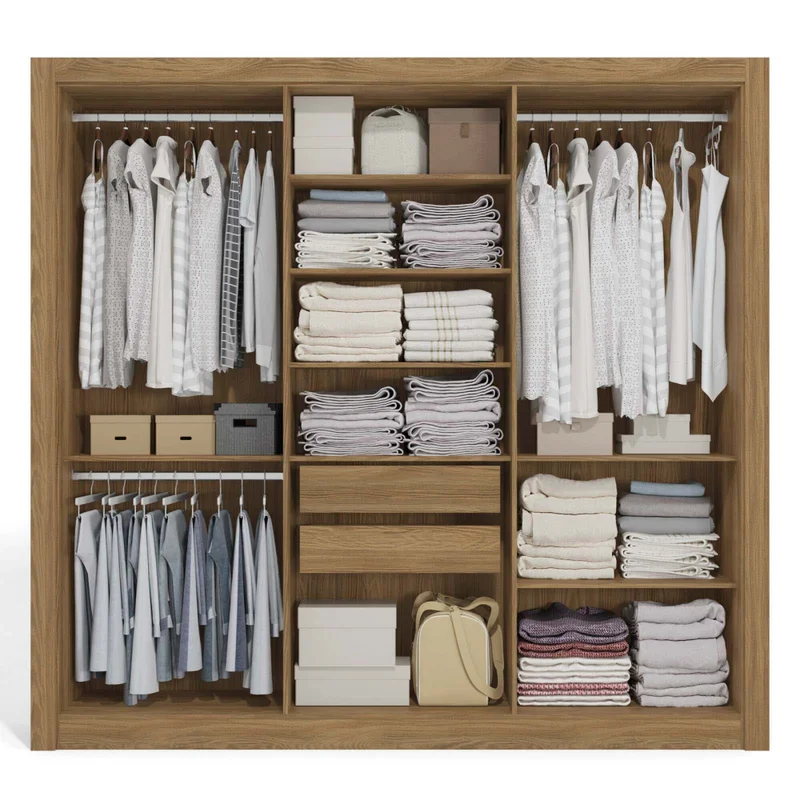 Placard 6 Puertas Mdp Natural-beige Kobe en Madera natural - Roperos y placares, Uruguay | Divino, vista 3