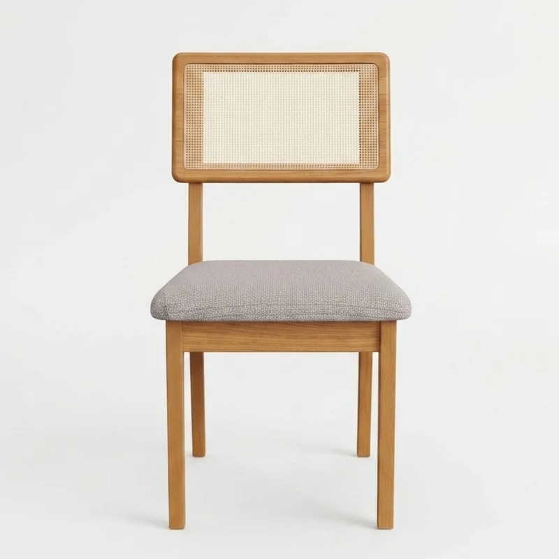 Silla de comedor Monica 100% MDF con RATAN en Madera natural - Sillas, Uruguay | Balton, vista 21