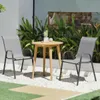 Sillas Textilina y acero mas Mesa de Eucaliptus - Nassau - Gris en Gris - Muebles para el exterior, Uruguay | Rústico Hogar, vista 2 de 5