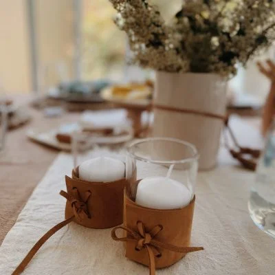 Velas lazo – Set x2 en Marrón - Decoración, Uruguay | Dreams On Time, vista 3