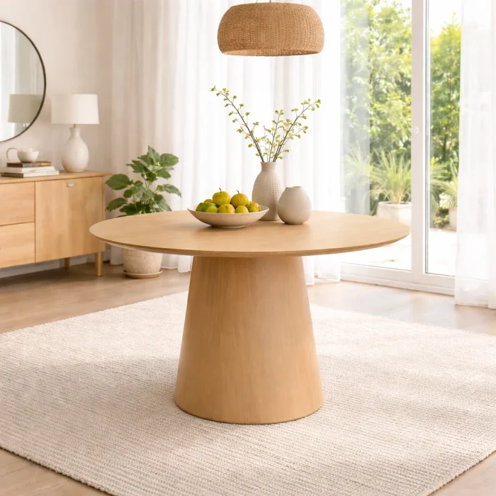 Mesa Redonda de Comedor 120 cm – Natura en Blanco - Mesas de comedor, Uruguay | Berna Home, vista 6