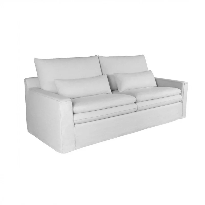Sofá 3 Cuerpos Tela Blanco Positano en Blanco - Sillones y sofás, Uruguay | Divino, vista 3