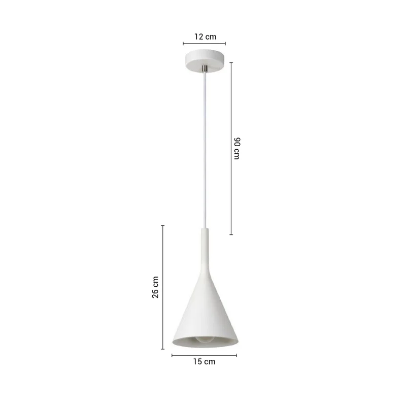 Lámpara Colgante Galapagos Blanco ø 15 cm en Blanco - Lámparas colgantes, Uruguay | Serlux, vista 5