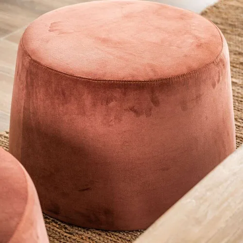 PUFF MILANO - TERCIOPELO COBRE en Cobre - Butacas, banquetas y puffs, Uruguay | La Iberica