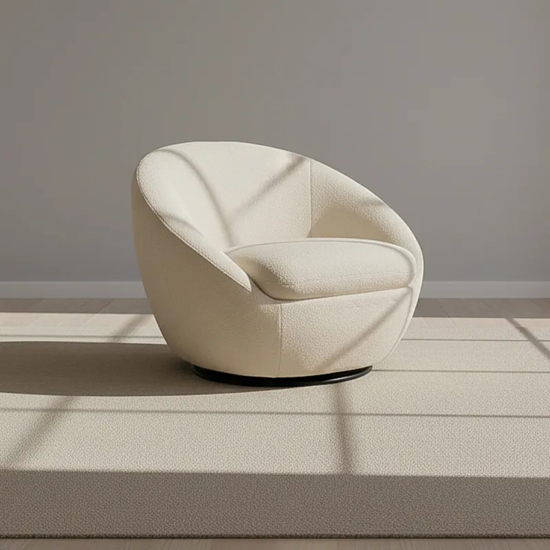 Butaca Giratoria 1 Cuerpo Tela Blanco Ora Offwhite en OFFWHITE - Sillones y sofás, Uruguay | Divino
