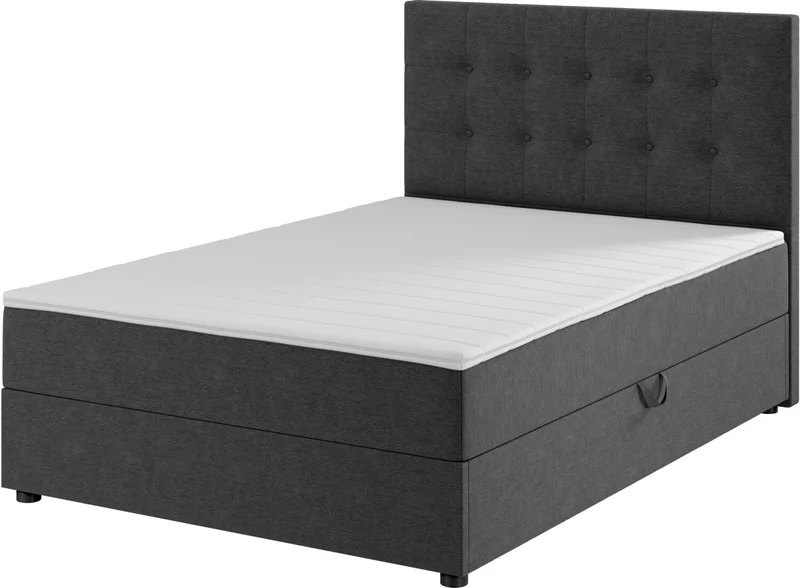 Cama cont almac 2 Plazas 140x200 PLUS C40 gr-40 en Gris - Dormitorio, Uruguay | JYSK, vista 3