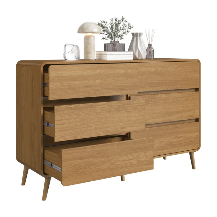 Cajonera Alba – 6 cajones 9B | Roble en Madera natural - Aparadores y recibidores, Uruguay | RM Muebles y Deco, vista 4