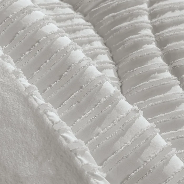 Acolchado Twin - Raya porcelana 1,70m x 2,40m en Blanco - Textiles, Uruguay | Decohogar, vista 2