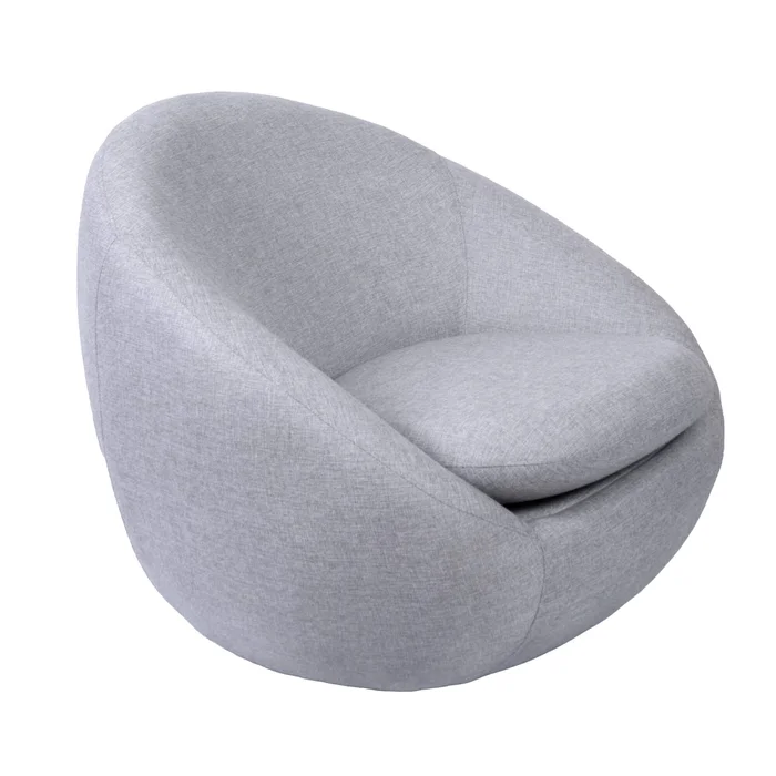 Butaca Giratoria Tela Gris Oslo en Gris - Sillones y sofás, Uruguay | Divino, vista 3