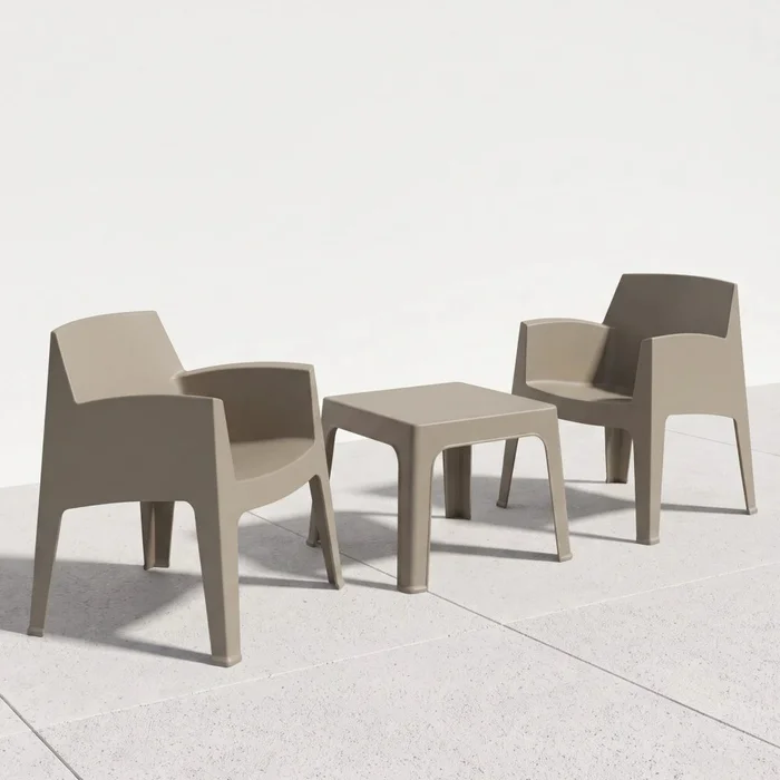 Set de Jardín Mesa + 2 sillas - Magna - Marrón en Marrón - Muebles para el exterior, Uruguay | Ecowood, vista 4