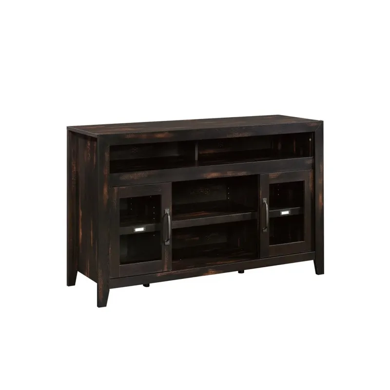 Rack 2 Puertas y Estantes - Sauder - Linea Dakota Pass en Marrón - Muebles para TV, Uruguay | Ecowood