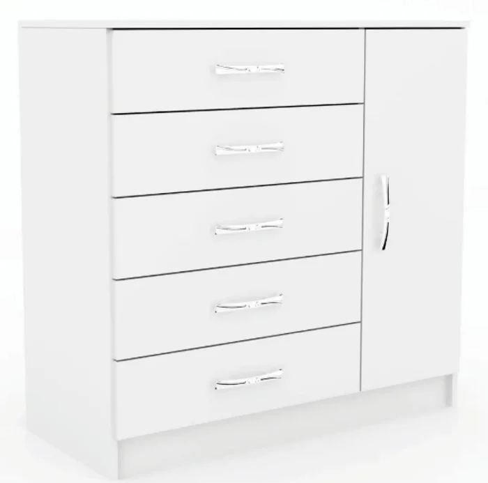 Comodas Cajoneras 5 Cajones 1 Puerta Dormitorio Demo 15d - Cómodas, Uruguay | Soy Hogar, vista 2