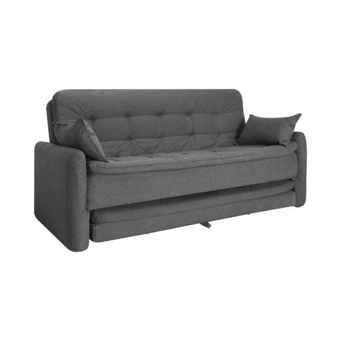Sillón Cama 3 Cuerpos Tela Gris Madalena Grafito en Gris - Sillones y sofás, Uruguay | Divino, vista 2