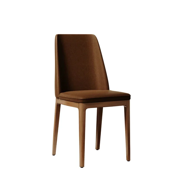 Silla de Comedor City - Línea Nevada - Cuero sintético en Marrón - Sillas, Uruguay | Ecowood, vista 2