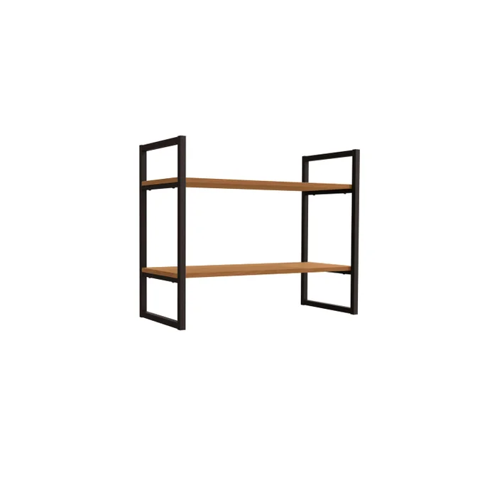 ESTANTERIA BAJA DE PARED REPISA LINEA INDUSTRIAL HIERRO en Madera natural - Bibliotecas, Uruguay | Balton, vista 8